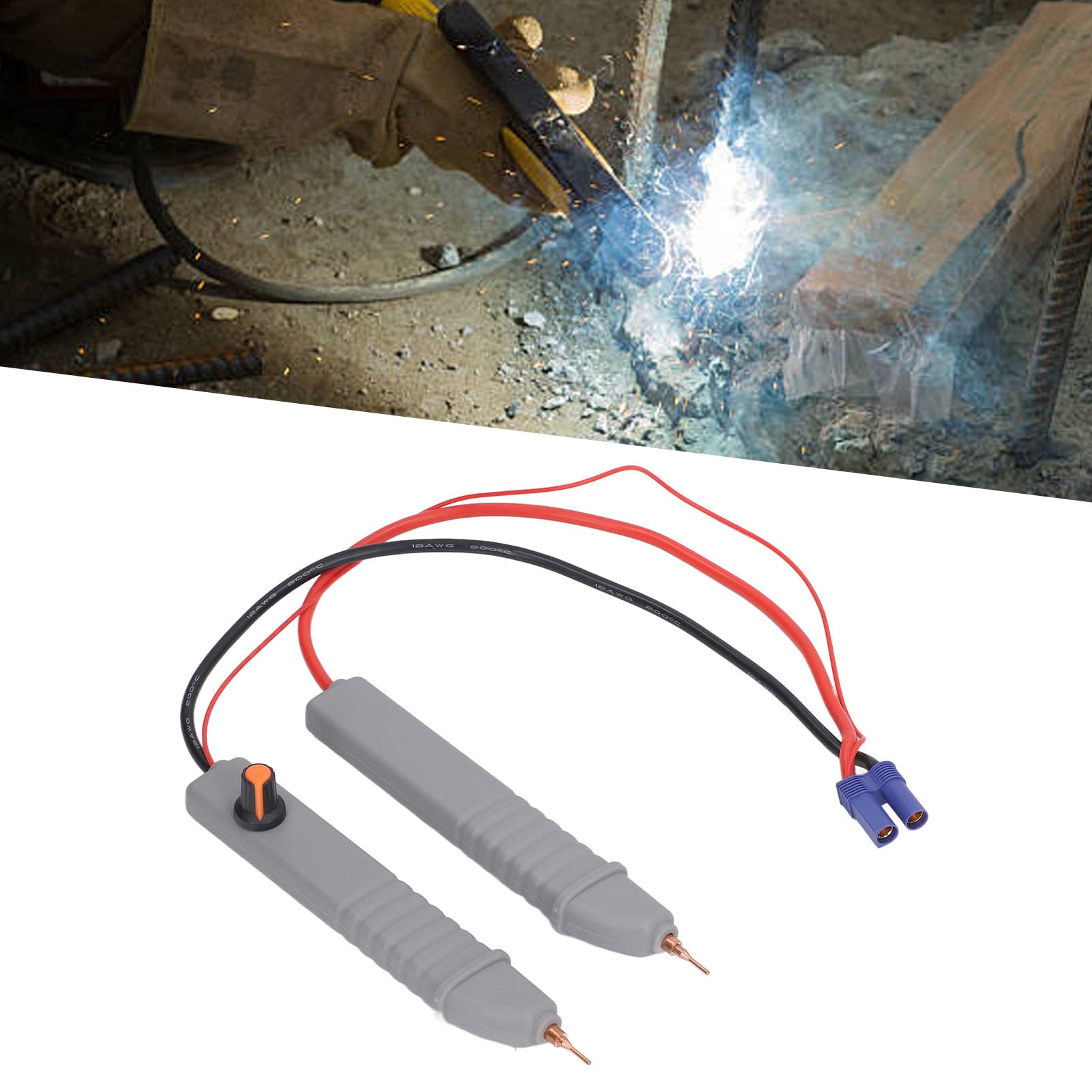 Pluma De Soldadura Por Puntos De Mano, Pluma De Soldador Por Puntos Con Gatillo Automático De 12 V-16,8 V Máquina De Soldadura De Batería Profesional Con Indicador LED 12 AWG