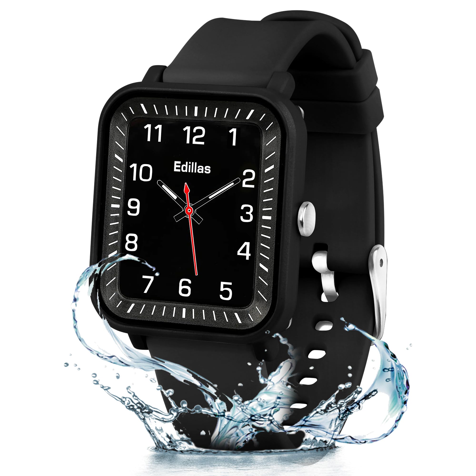 Edillas Kids Teens Watch Analog Girls Boys, Waterproof Stylish Watch for Children,Students with Soft Silicone Strap for Kids Teens 4-16 Years Old