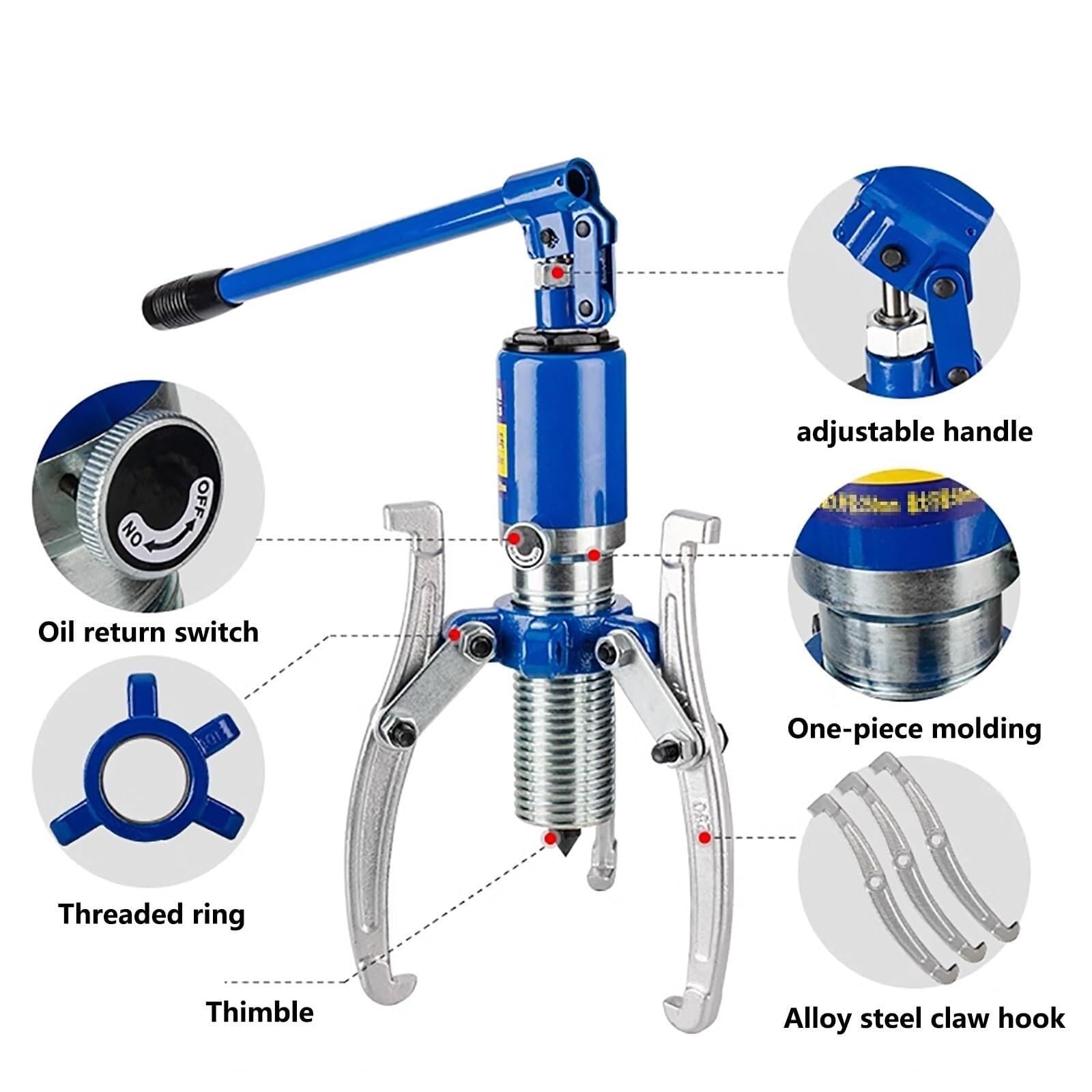 Extractor hidráulico de cojinetes Acero Forjado Pesado