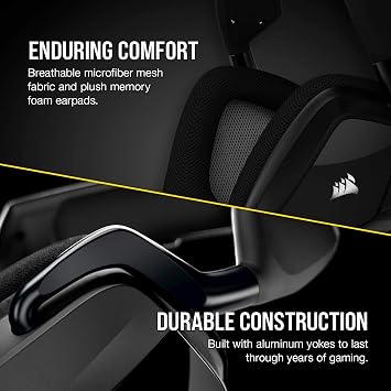 Corsair Void RGB Elite Wireless Premium Gaming Headset with 7.1 Surround Sound, Carbon
