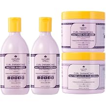 Nature Spell Curl Enhancing Haircare Collection, Vegan, Pack of 4