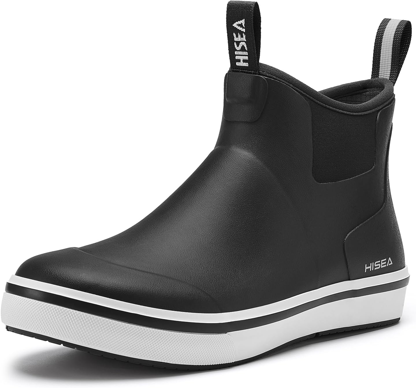Men's Deck Boots Saltwater Fishing Booties Waterproof Ankle Rain Boots High Traction