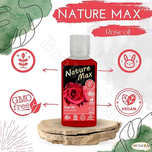 Miniatura 3 de Nature Max Rose Oil Aceites esenciales naturales sin diluir puro para el cabello y cuidado de la piel Masaje prensado en frío Premium (3.38 oz  3.4