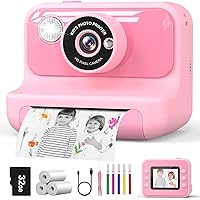 Hangrui Macchina Fotografica Bambini Istantanea, 2,4 Pollici Fotocamera Istantanea