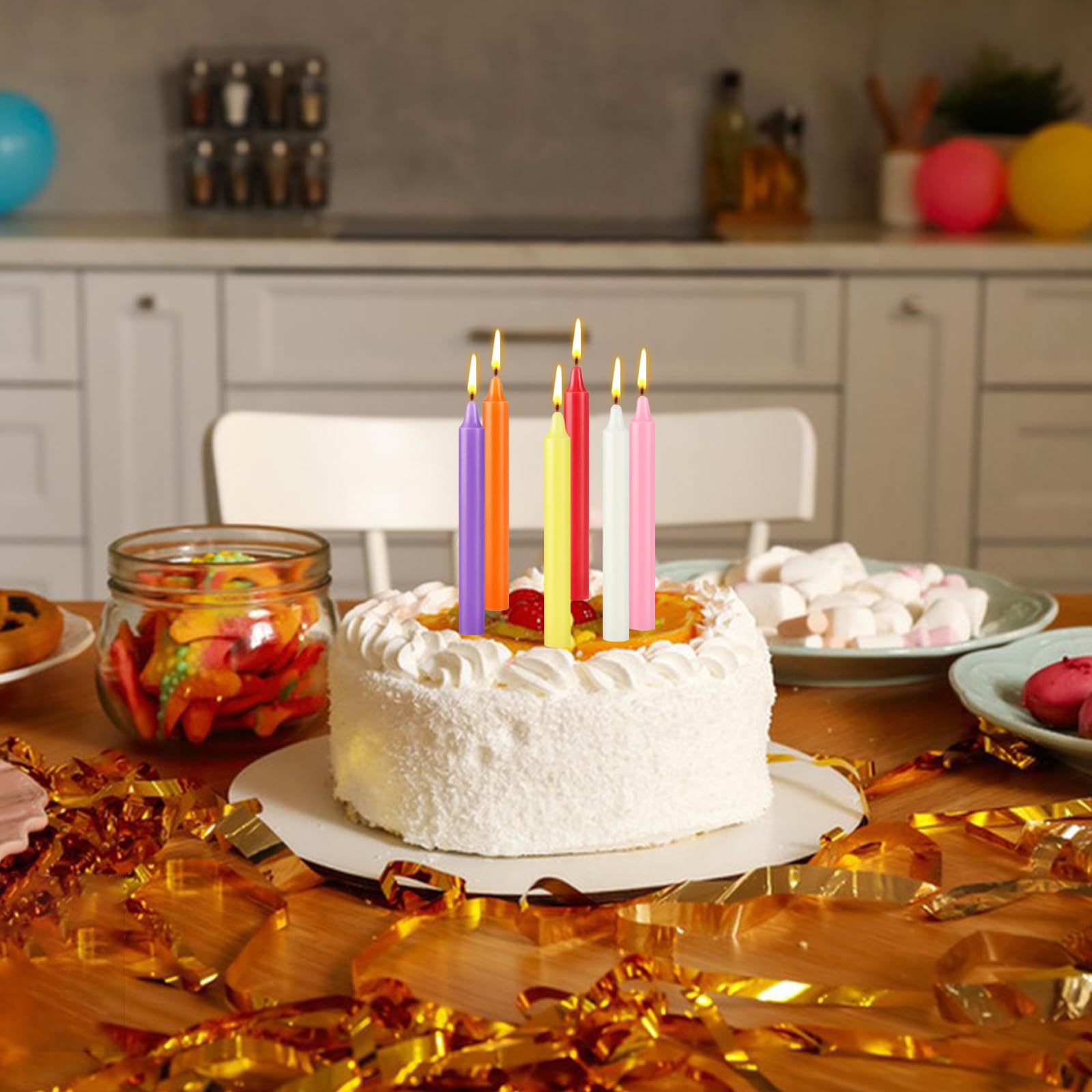 Spell Candles 100 Pack Bulk - 4 Inch Colored Mini Taper Candles for Rituals, Witchcraft & Wiccan Altar, Unscented Candles Compatible with Chime Holders, Prayer, Meditation, Birthday Decor