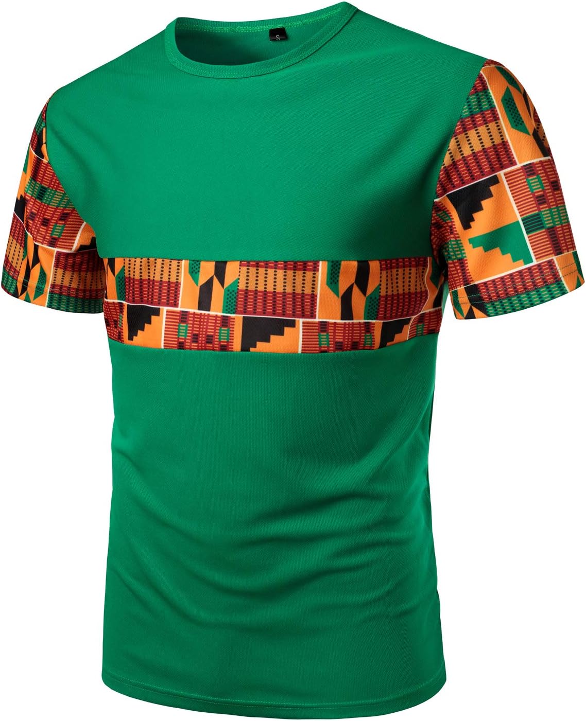 LucMatton Men's Summer 2 Piece African Pattern Printed T-Shirt and Shorts Set Sports Mesh Tracksuit Dashiki Outfits