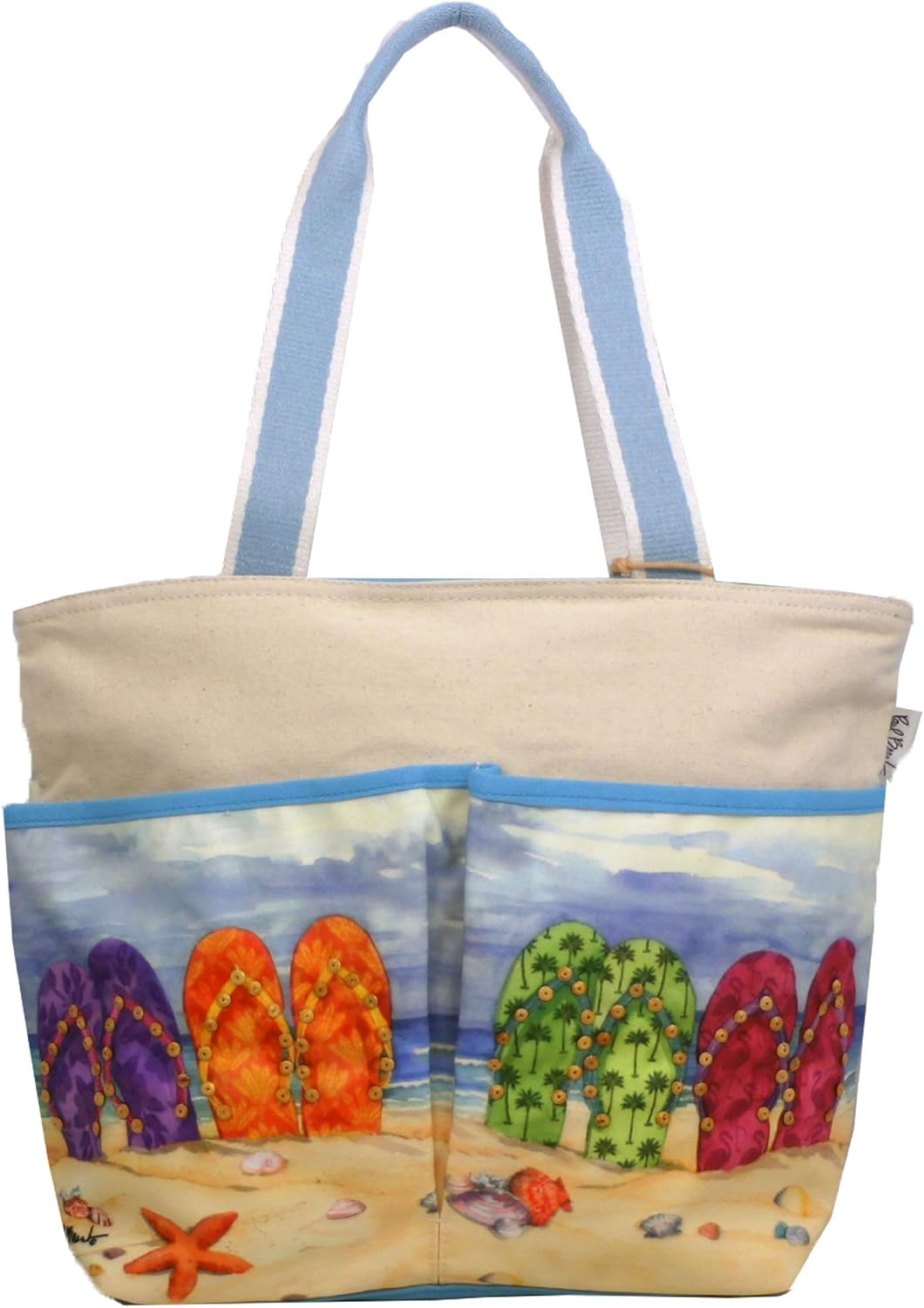 Paul Brent Flip Flop Utility Tote Bag, Multicoloured
