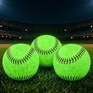 3PCS Light Up Baseball Glow in The Dark Official Size Balls
