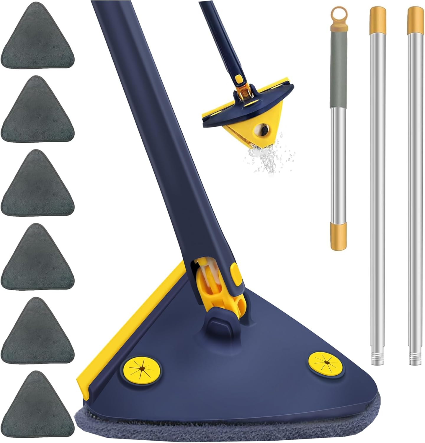 Mocio Triangolare Regolabile Girevole a 360° Mocio Triangle Cleaning