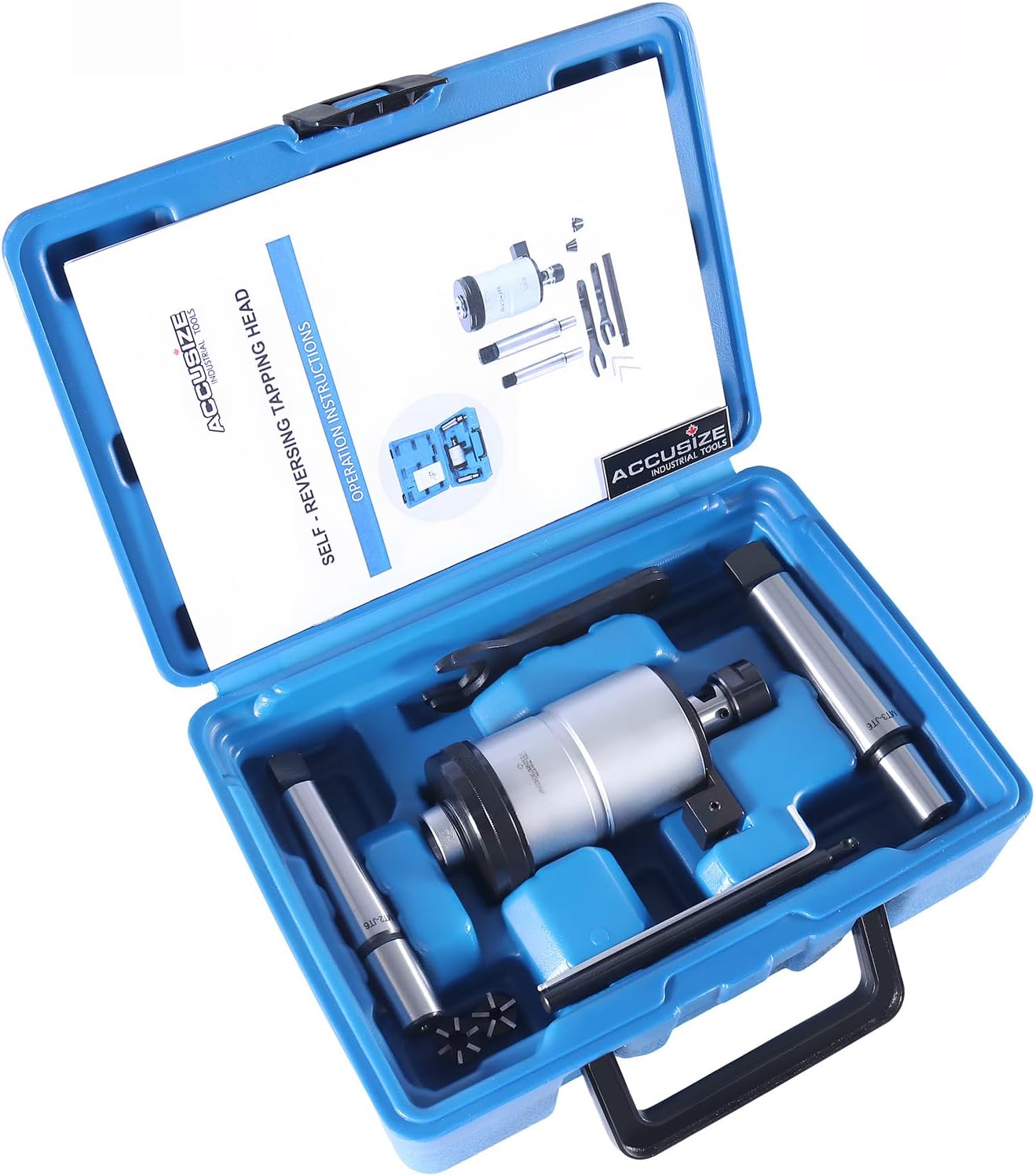 Accusize Industrial Tools - 0-1/4'' Self-Reversing Tapping Head with JT6 Jacobs Taper, Precision Depth Control, for Drill Press, 2600-4002