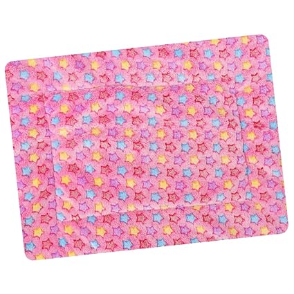 Trendy Retail Winter Dog Warm Blanket Coral Fleece Puppy Cat Sleep Mat Pink-50x35cm