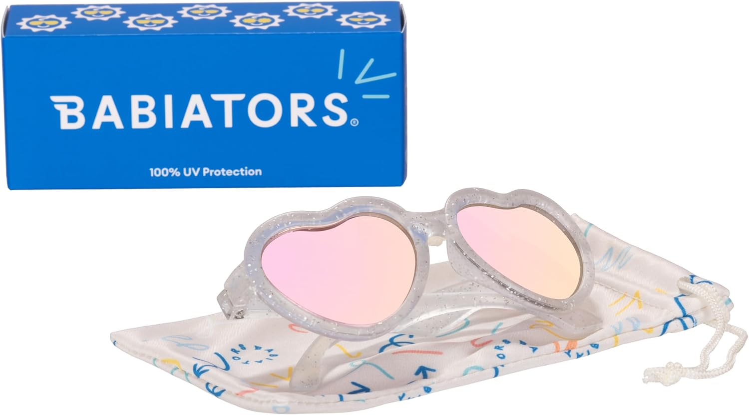 Babiators Hearts Baby & Toddler Sunglasses | 100% UV Protection, Shatter-Resistant, Flexible Rubber Frames