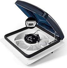 Motorhome Ventilation Fan Roof Exhaust Fan for Motorhome with LED Light, Roof Fan for Caravan with Rain Sensor