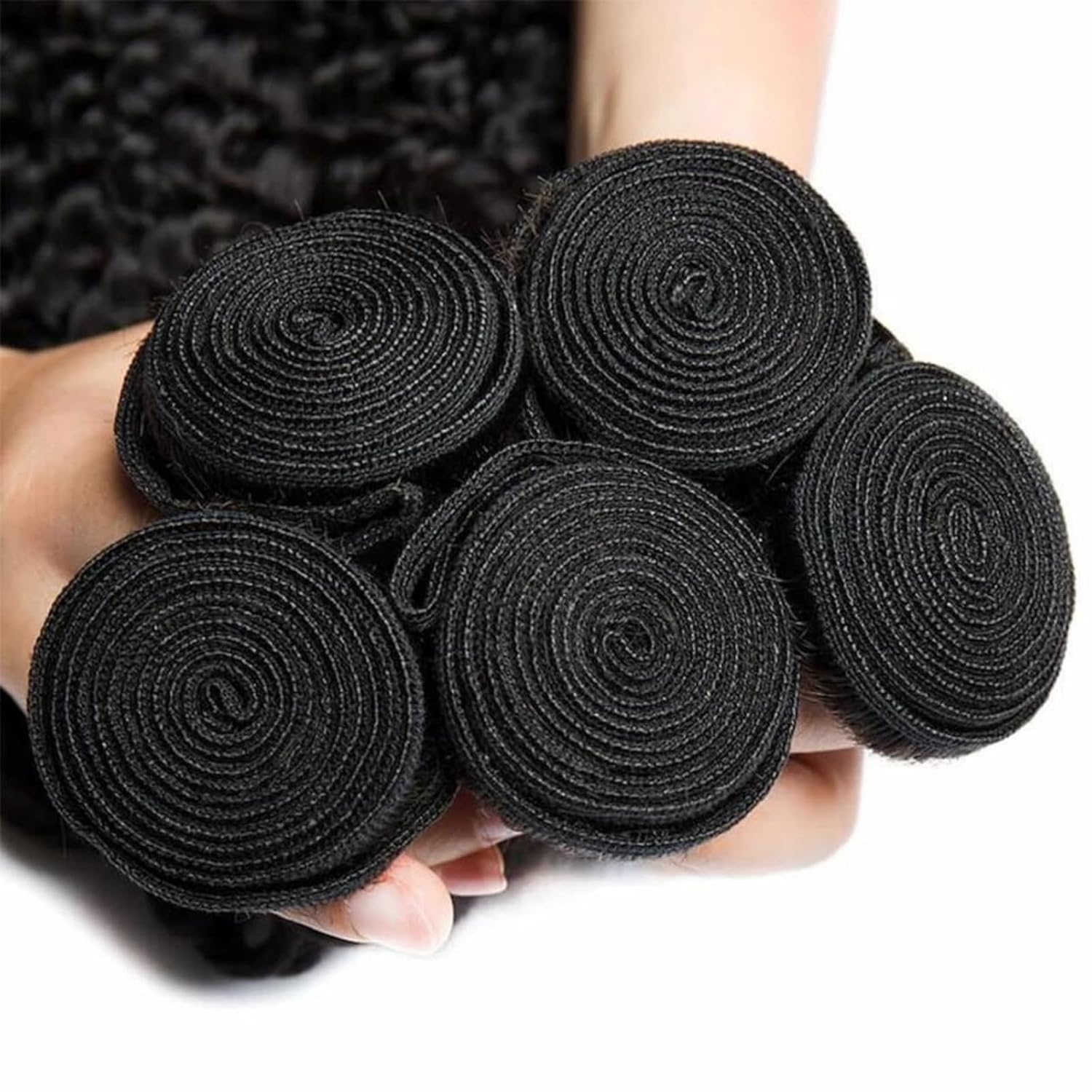 12A Deep Wave Bundles Human Hair 18 20 22 24 Inch Unprocessed Brazilian Virgin Deep Curly Quick Weave 4 Bundles Hair Extensions for Women Natural Color