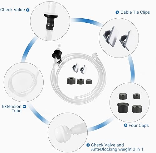 Miniatura 10 de Kit de tubo de extensión para dispensador de jabón de fregadero, manguera de cocina de 47 pulgadas con valor de comprobación mejorado, nunca más