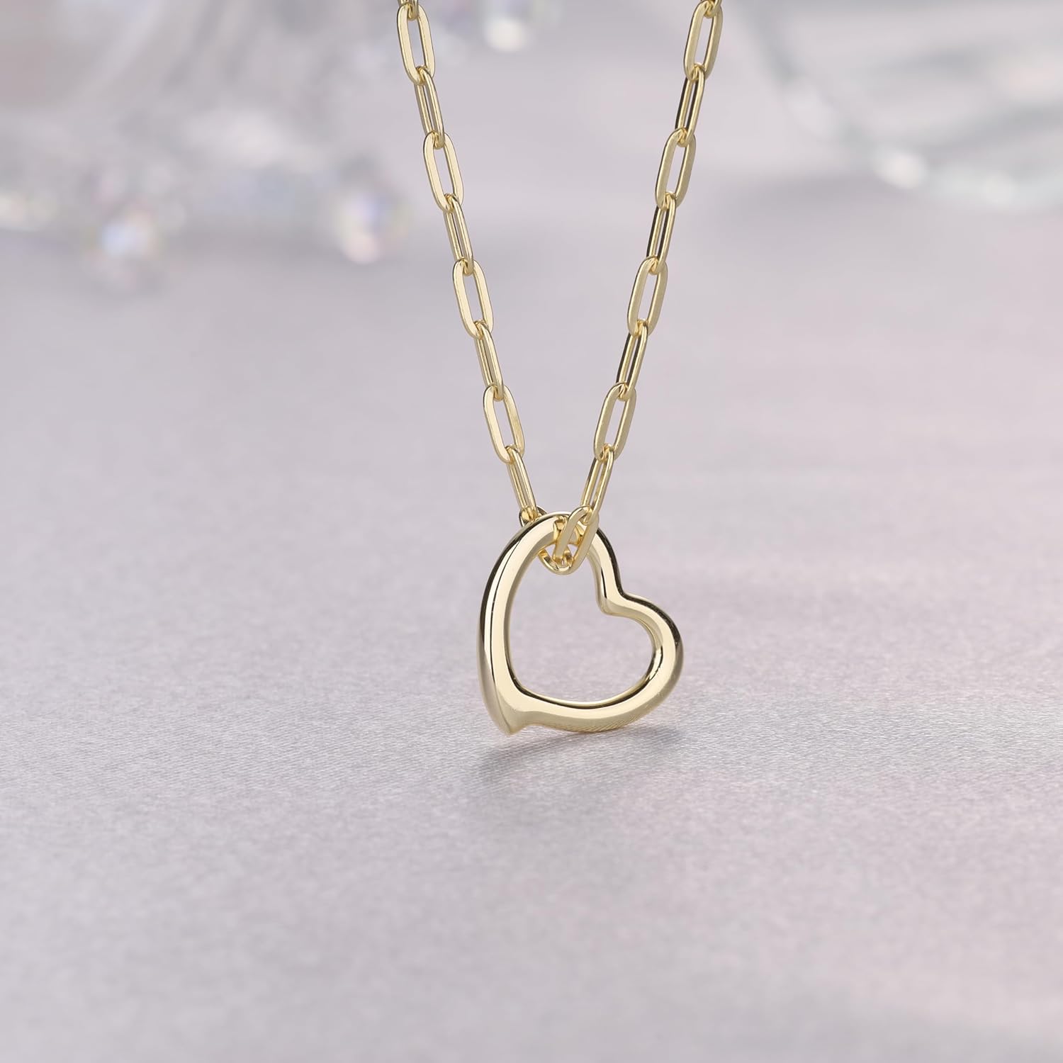 GAVU 925 Sterling Silver Heart Necklace for Women, Dainty Silver Heart Charm Necklace for Women - Image 5