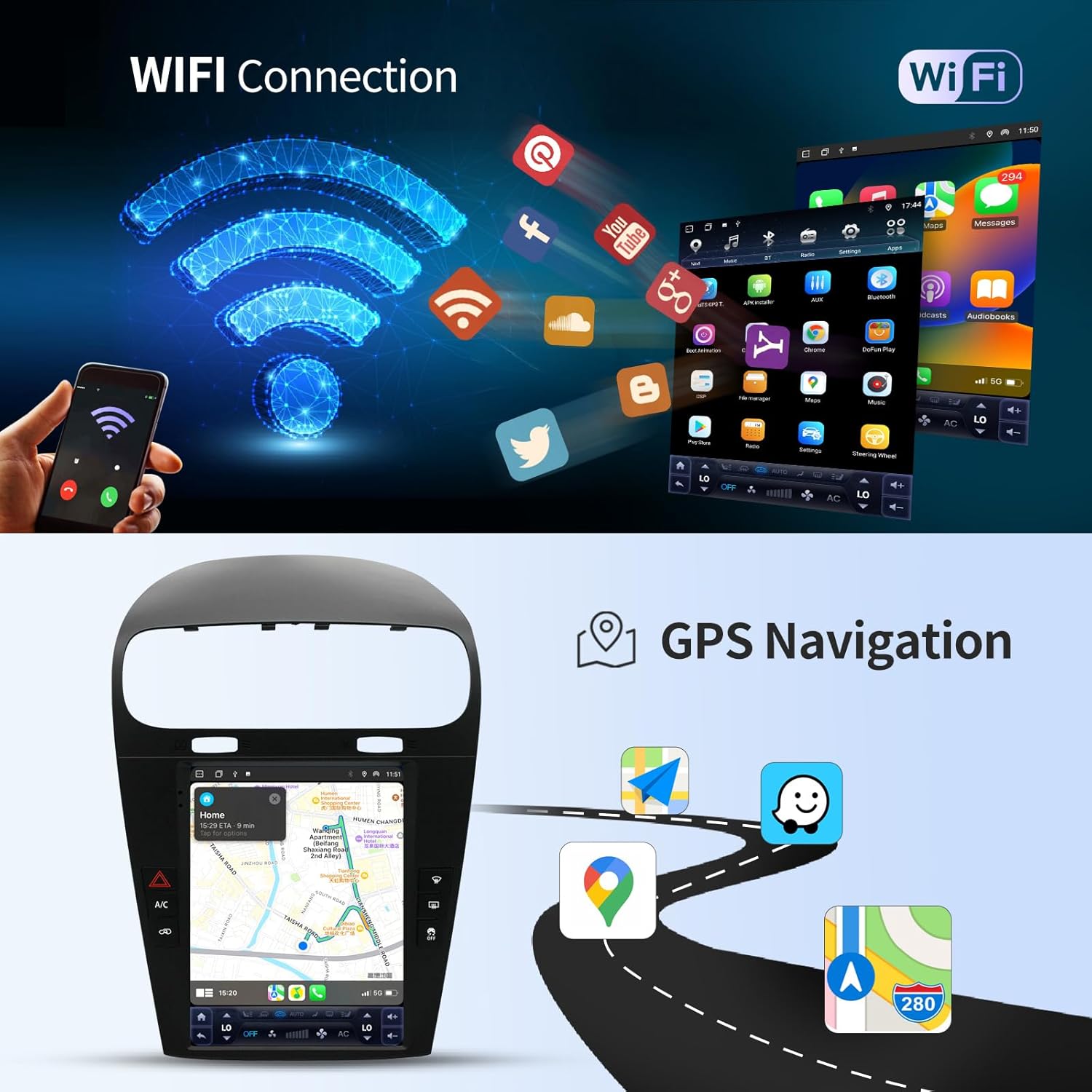 GPS Navigation interface on car radio
