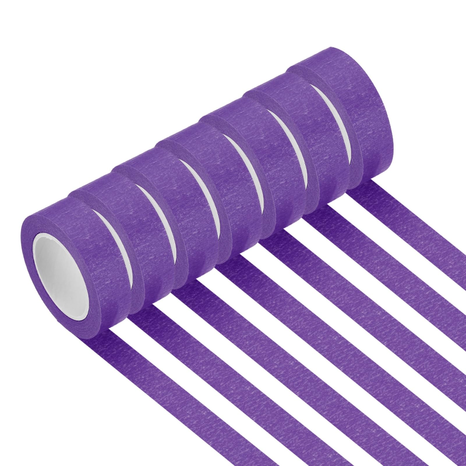 PATIKIL Purple Masking Tape 15mm x 13Meter, 7 Rolls Color Code Labeling Painters Tape for Arts Crafts Wall Painting Science Lab Organizing