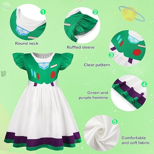 Miniatura 5 de Eledobby Disfraz de vaquera para niñas, disfraz de princesa para Halloween, cosplay, regalo de Navidad y cumpleaños