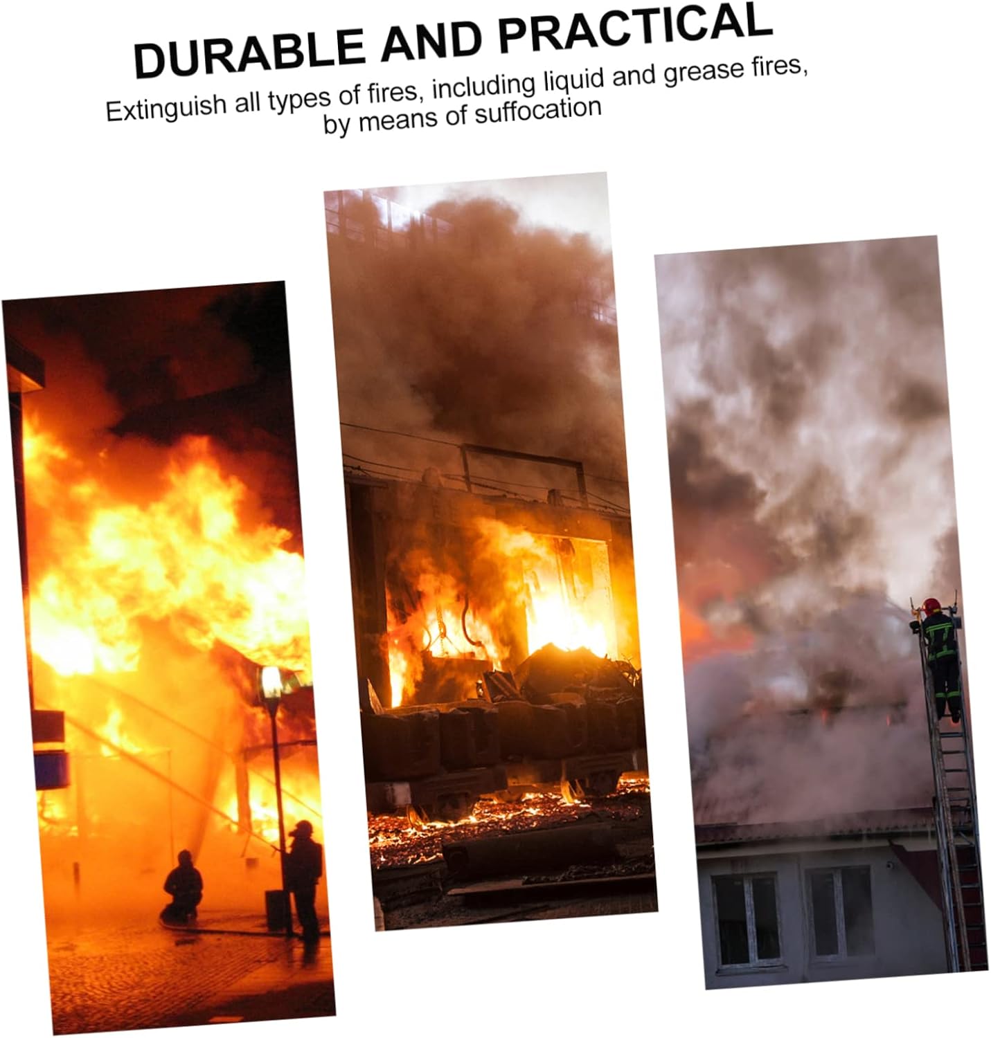 POPETPOP Fire Suppression Blanket Durable Multi Functional Fire Blanket for Emergency Use Kitchen Grill Camping and More Heat Made of Fiberglass