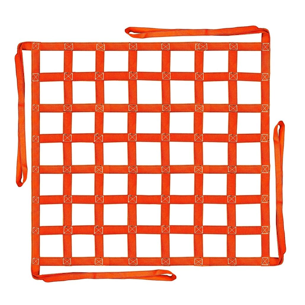 Correas de elevación de Seguridad de 3.3x3.3 pies a 11.5x11.5 pies, eslingas Planas de Nailon con Malla de 5, 10, 15 y 20 cm para elevación de Carga(2.5x2.5m-2ton/4409lbs-20cm)