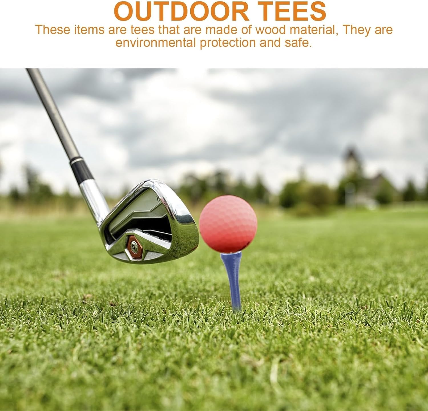 Sosoport 100pcs MM Wood Golf Tees Set for Outdoor Use, Protective image 3