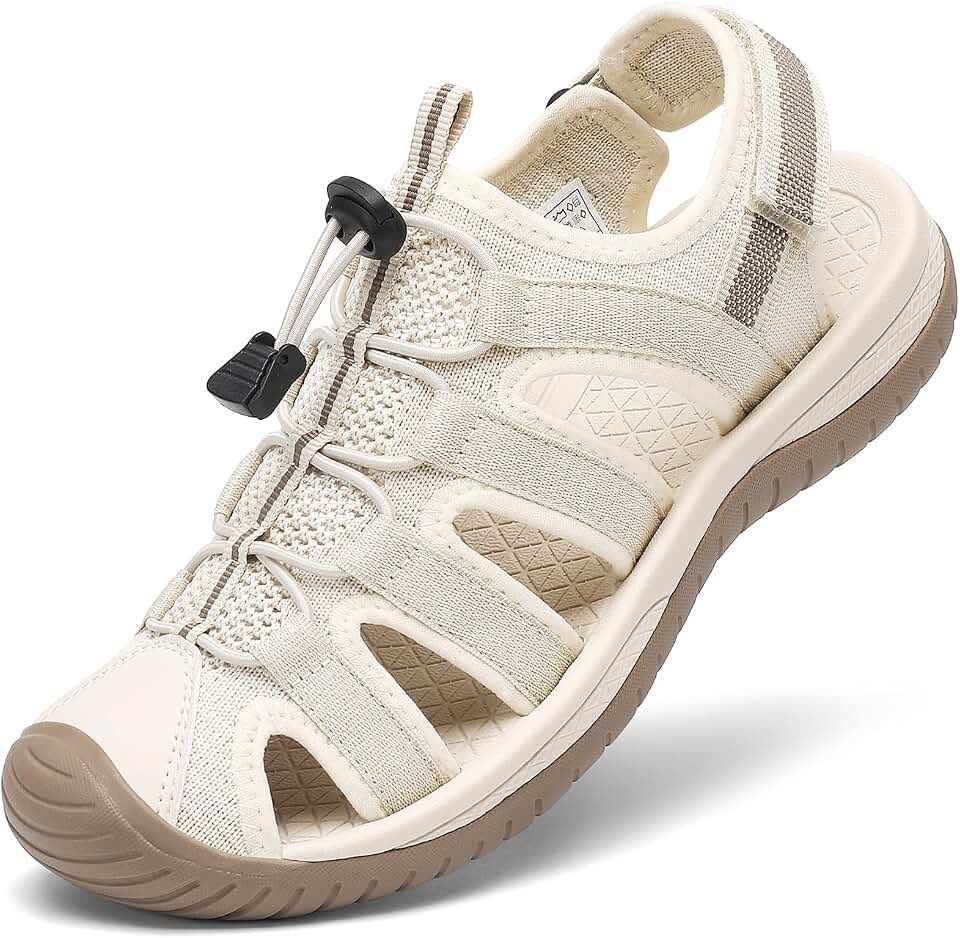 Women's Sport Sandals Close Toe Mesh Hiking Outdoor Athletic Walking Casual Sandals Water Shoes