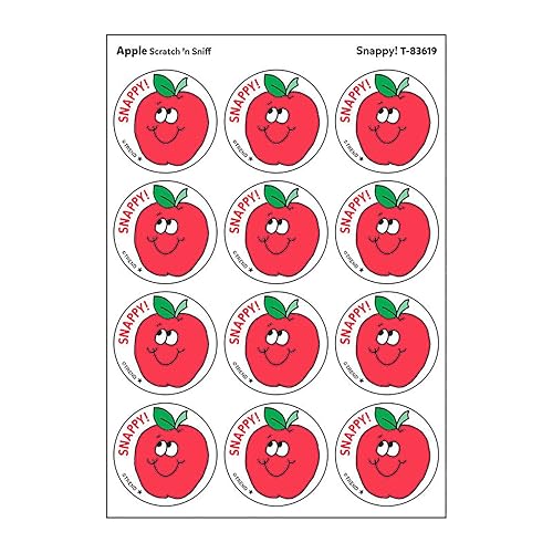 Snappy!/Apple Scent Retro Stinky Stickers by TREND; 24 Seals/Pack -