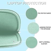 Vista 5 de Funda para laptop de 14 pulgadas, maletín protector a prueba de golpes con bolsillo para accesorios, bolsa portátil para computadora para MacBook