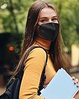 Vista 6 de LEMENT 50 piezas Mascarillas Faciales KN95 Negras de 5 Capas Tipo Copa Mascarillas de Seguridad contra Polvo Eficiencia del Filtro≥95% Transpirables
