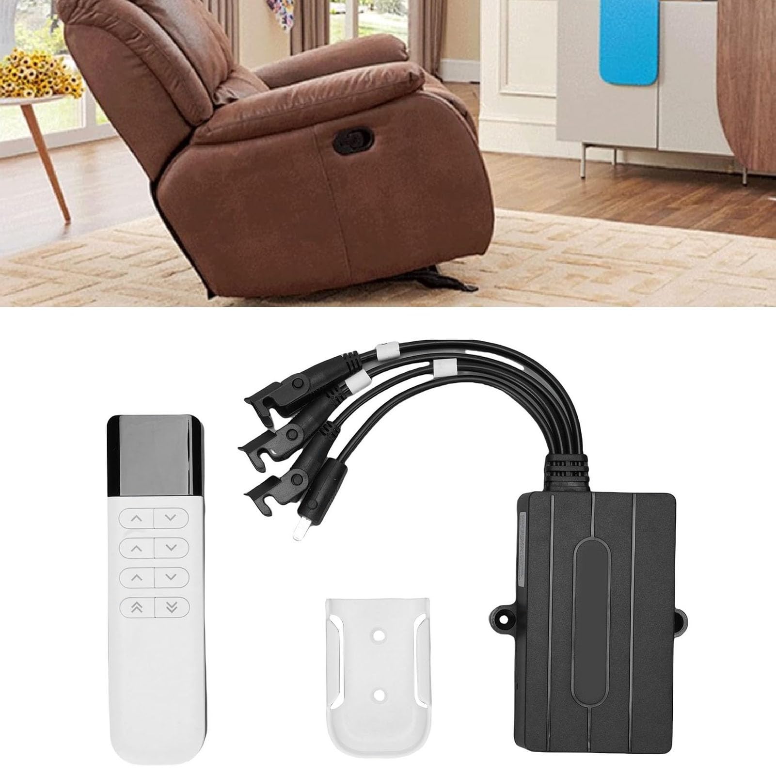 2.4G Motor Smart Sofa Lift Controlador Inalámbrico Control Remoto Inalámbrico 1 en 3 Salidas para Sillones Reclinables Eléctricos con Protección contra Cortocircuitos Sobrecorriente