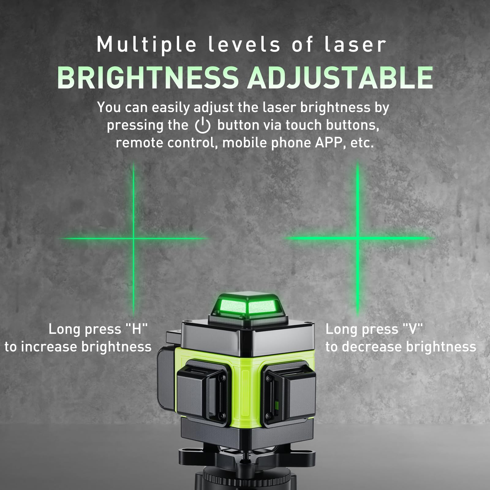 Multifunctional 4D 16 Lines Laser Level 3° Self-leveling Machine USB Rechargeable Lithium Battery Leveling Tool with 1.2M 3-Heights Adjustable Alloy Extension Bar Tripod Stand