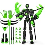 8Inch T13 Assembly Completed Action Figure,3D Printed Multi-Jointed Movable Toy Nova 13 Action Figures Desktop Decorations for Game Lovers Toy (Black Green)