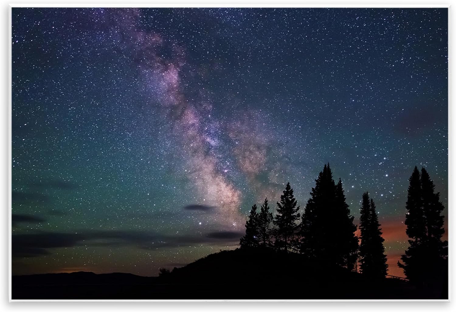 Stupell Industries Silhouetted Forest & Night Sky Wall Plaque Art, design by Royce Bair, 19 x 13