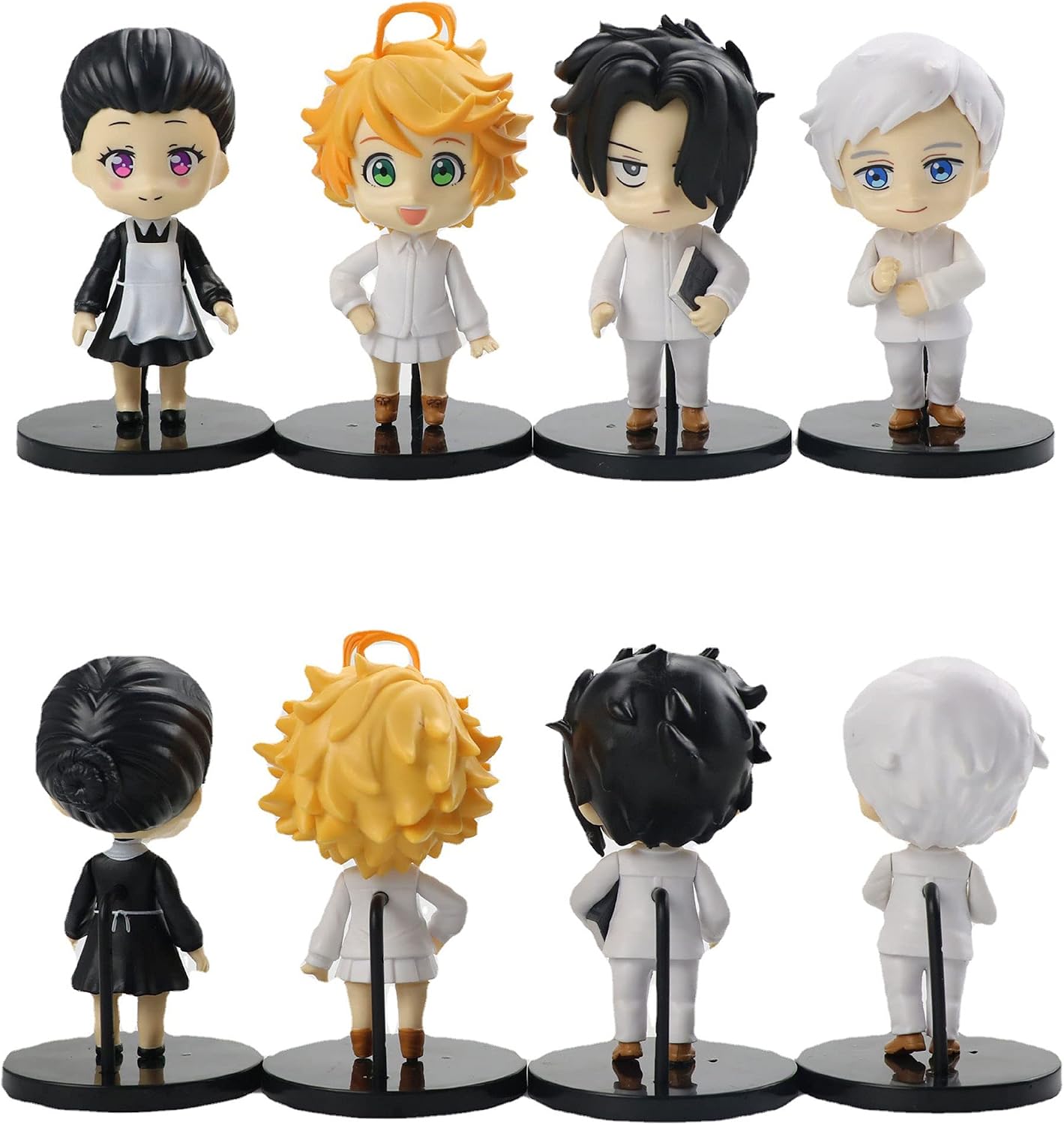 Figurines The Promised Neverland – Ray, Emma Et Norman En PVC – Set De 3 Personnages Animés – Déco De Bureau Super Mignonne – Cadeau Idéal Pour Otaku