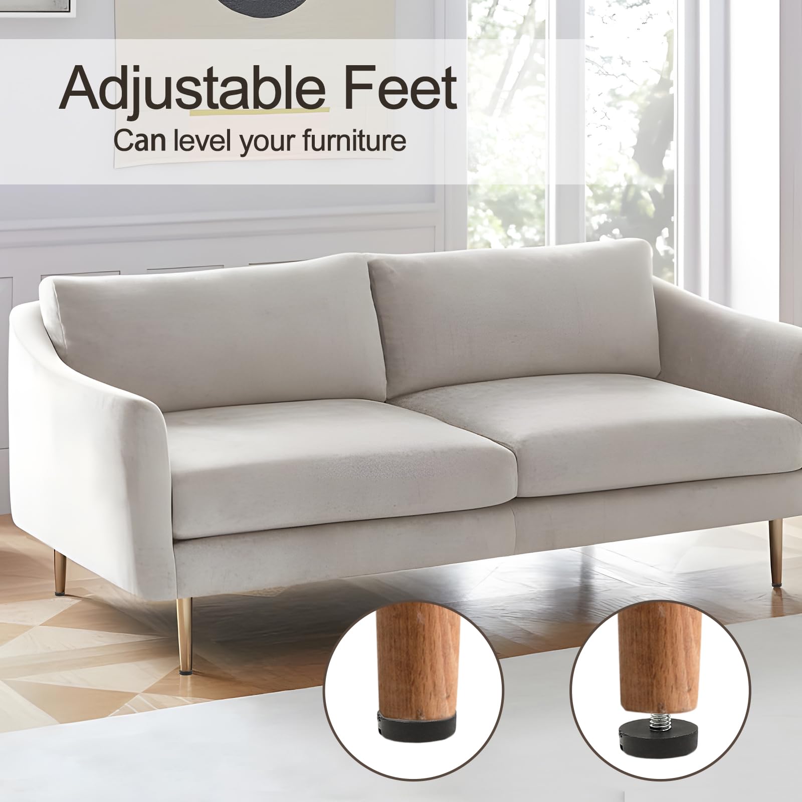 Zorveiio 8 Pcs M6 Furniture Lvelers Table Leg Levelers...