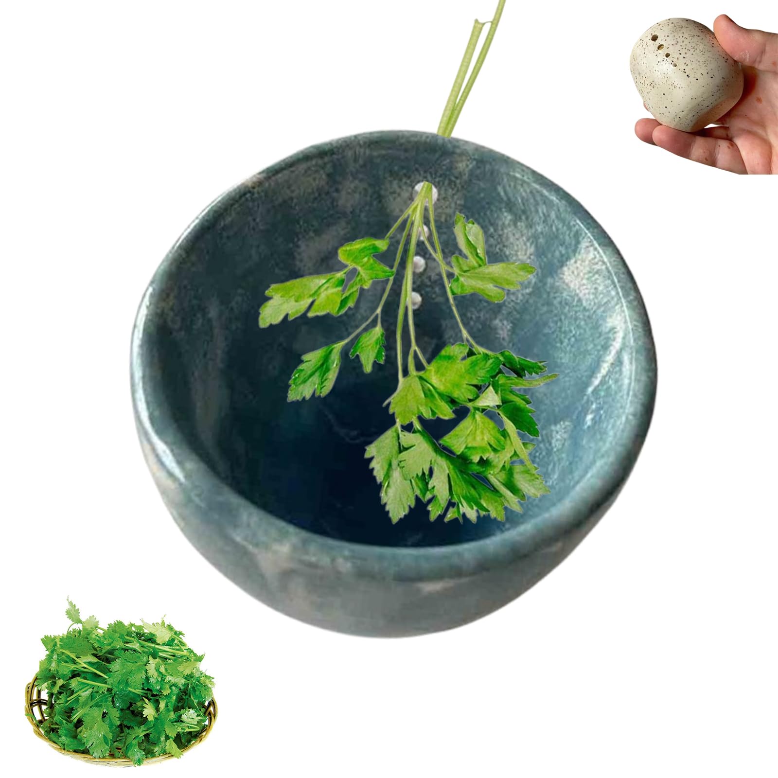 Pottery Plant Stripper Bowl,2025 New Herb Stripper Bowl Ceramic Pottery,handmade Pottery Herb Stripper Bowl,pottery Herb Stripper Cups,ceramic Handmade Small Stripper Bowls,vegetable Stripping Tool