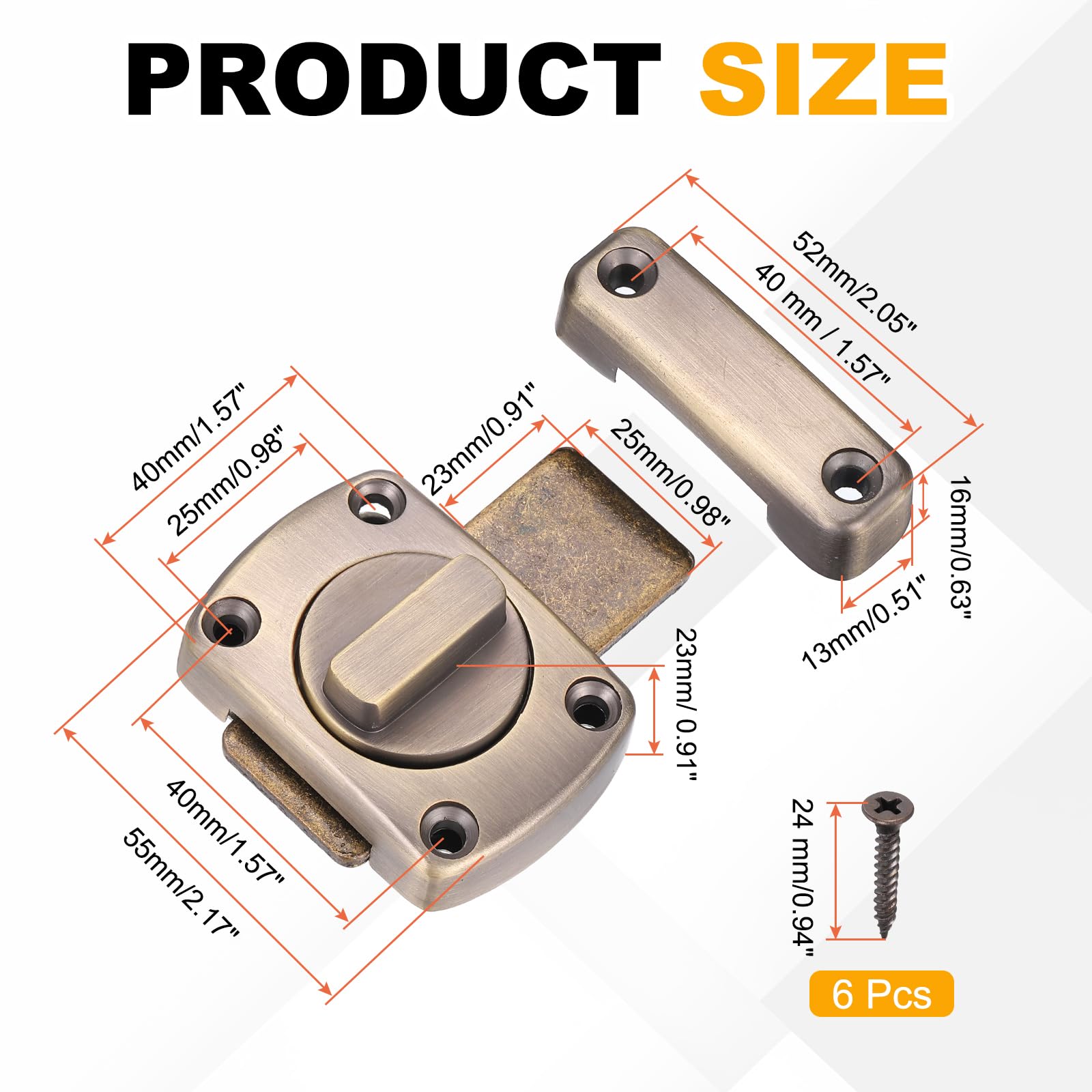 PATIKIL Rotate Bolt Latch - Image 2