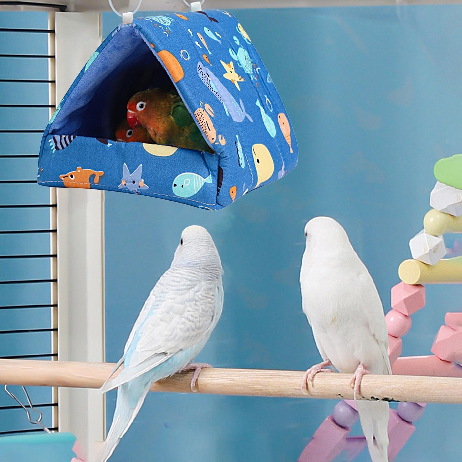 Lit chaud pour perroquets – Sac de nidification pour oiseaux | Grotte pour se blottir contre les perroquets, cachette chaude pour la maison, lit avec coussin pour perroquets avec durabilité, coussin