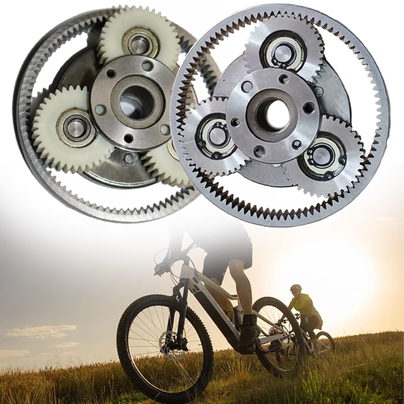 BlissfulAbode 6T Planetengetriebe mit Kupplung 36 Zähne Getriebe Set für Ebike Motor Elektrofahrrad Komponenten