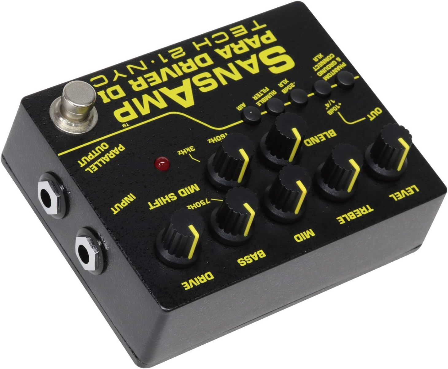 Tech 21 SansAmp Para Driver Di V2 Preamp Pedal Bundle with 3 Patch Cables and Dunlop Variety Pick Pack