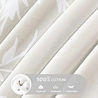 Vista 7 de Style Quarters Dahlia Lane - Juego de funda de edredón de 3 piezas, tallos florales multicolor con siluetas de hojas blancas, 100% algodón, lavable