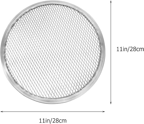 Miniatura 2 de SHERCHPRY Sartenes redondos para pizza, juego de herramientas de perforación de metal, bandeja para hornear pasta, rejilla para pizza, pantalla de