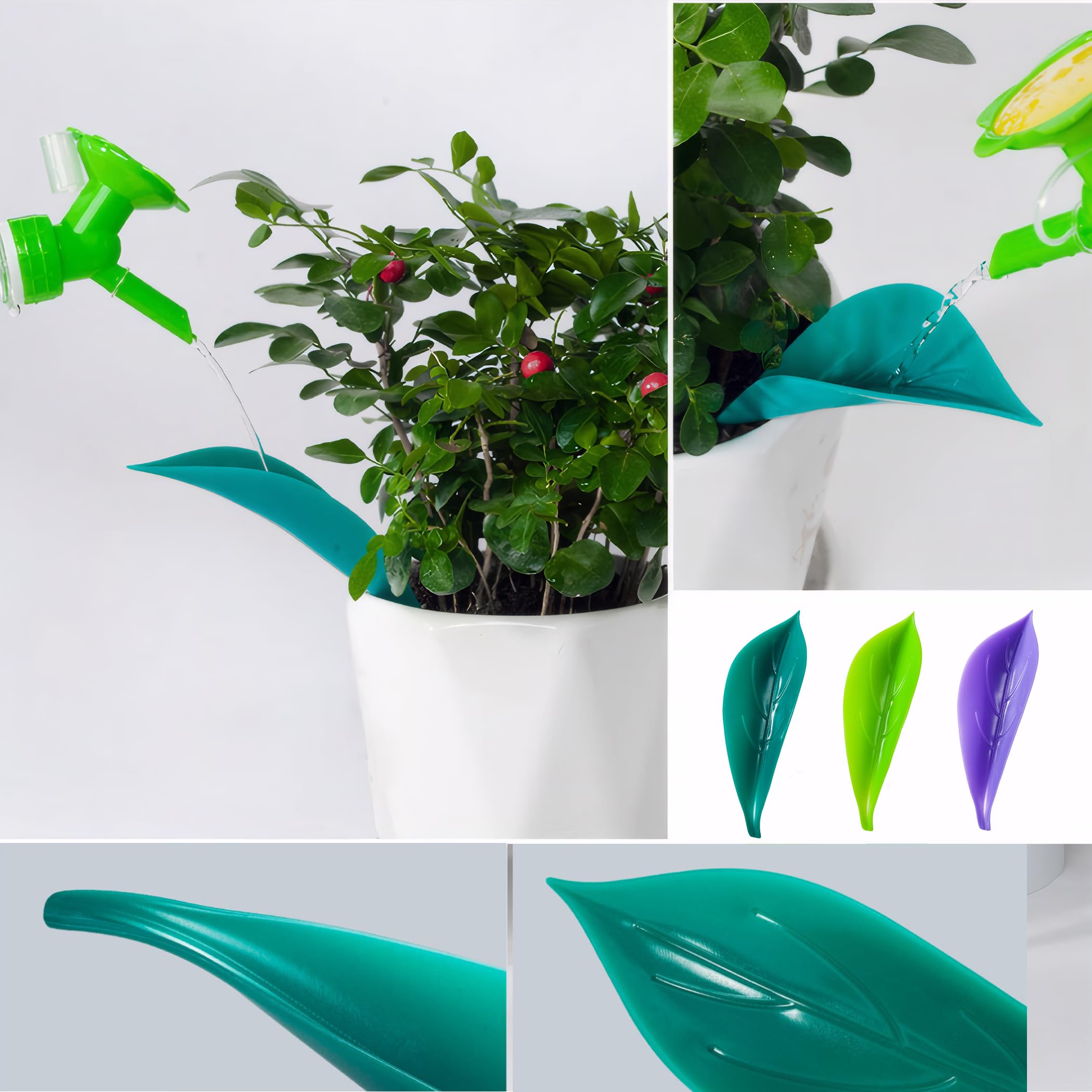 葉水 さま Amazon | LIGHUFEIC 12個 植物散水漏斗デバイス 葉型植物散水