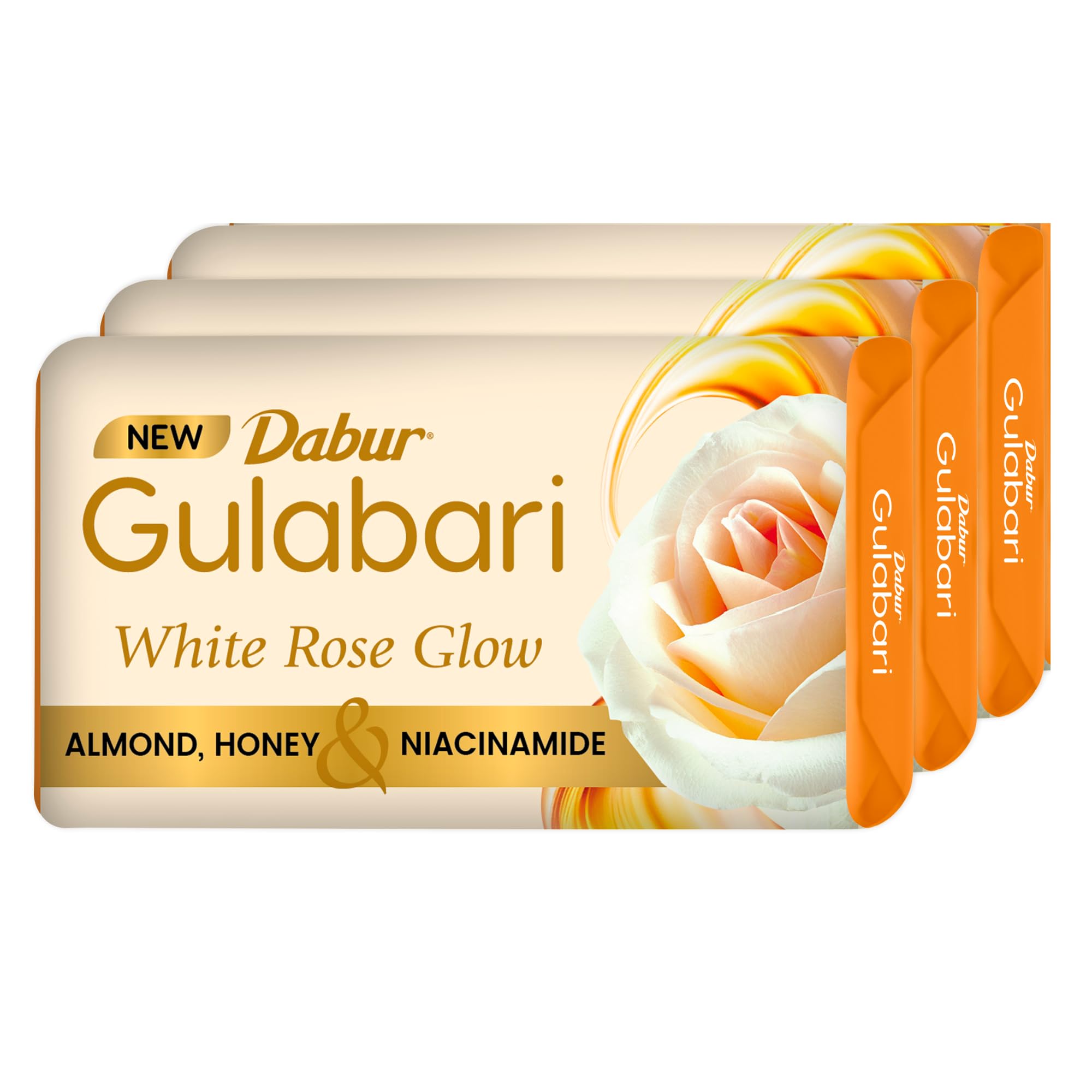 Gulabari White Rose Soap - 450g (150g x 3) | Moisturizing Bathing Soap for Soft, Glowing Skin for Skin & Body | Goodness of Almond Milk, Honey & Niacinamide-image-24