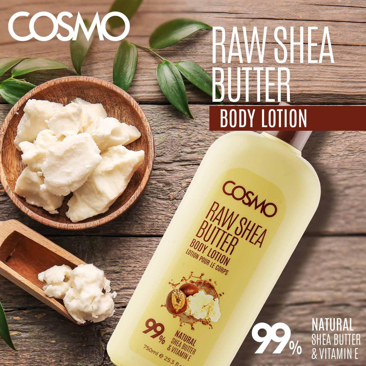 Amazon.com : Cosmo Skin Care Shea Butter Body Lotion 750ml/25.5fl