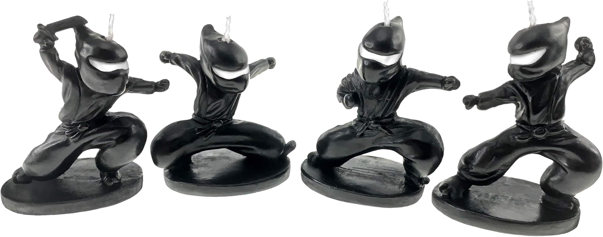 Black Ninja Fighter Birthday Candles