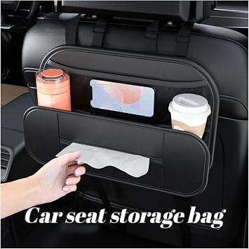 Car Back Storage Organizer Bag - Universal PU Leather Multifunction Storage Box, Auto Styling Stowing Tidying Pocket, Vehicle Seat Organizer, Car Accessories