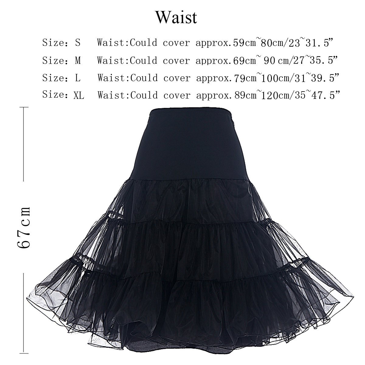 Sottogonna Nylon Tea Length 26" Per Abiti Vintage – Cerchio Per Gonne Poodle E Stile Rockabilly – Rosa (Small/Medium)