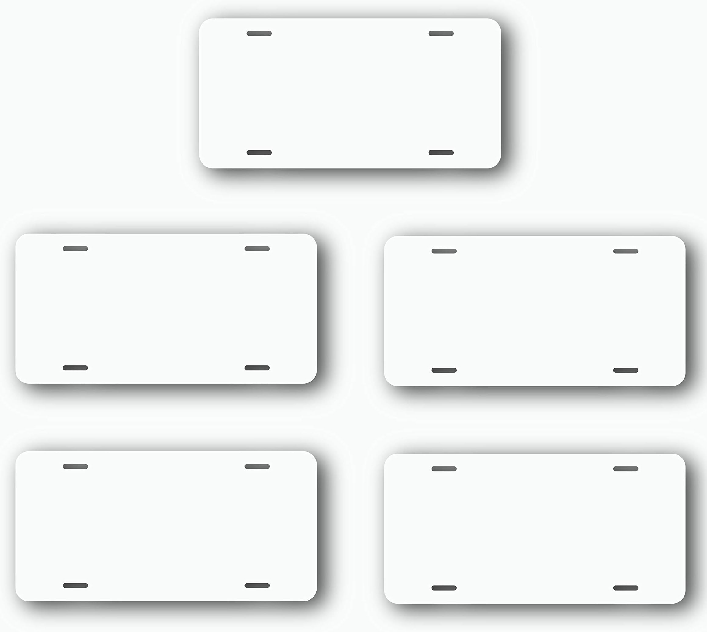 Wrapco Graphics License Plate Blank (5, White)